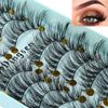 10 Pairs 3D Faux Mink Hair Flutter Eyelash Faux Mink Eye Lashes Extension